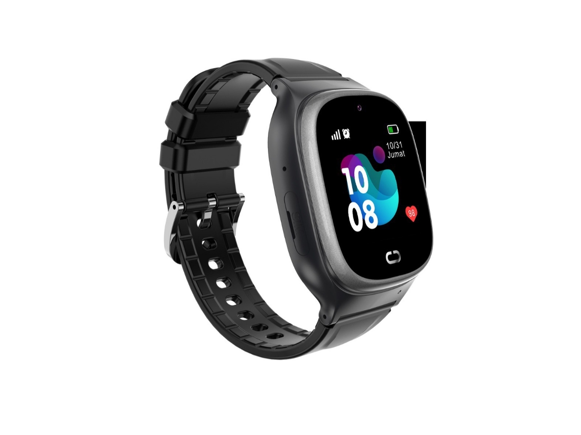Reloj Inteligente Infantil Con Gps, Resistente Al Agua Y Con Cámara - Negro