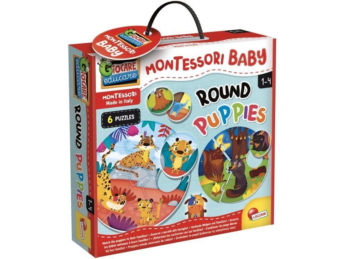 Juego De Lógica Animal Montessori: Cachorros Redondos Para Bebés