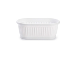 Jardinera Rectangular 22 Cm Con Plato Integrado Blanco PLASTIC FORTE