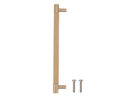 Tirador De Puerta De Armario De Cuero Y Latón, Paso De Orificio De 224 Mm, Ligero Y Lujoso Para Cajones/armarios.