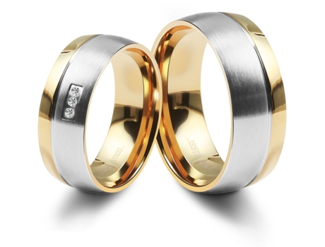 AKZENT Anillo de acero Inoxidable para hombre, San Valentín, compromiso, amistad– Tam.64 – 0046