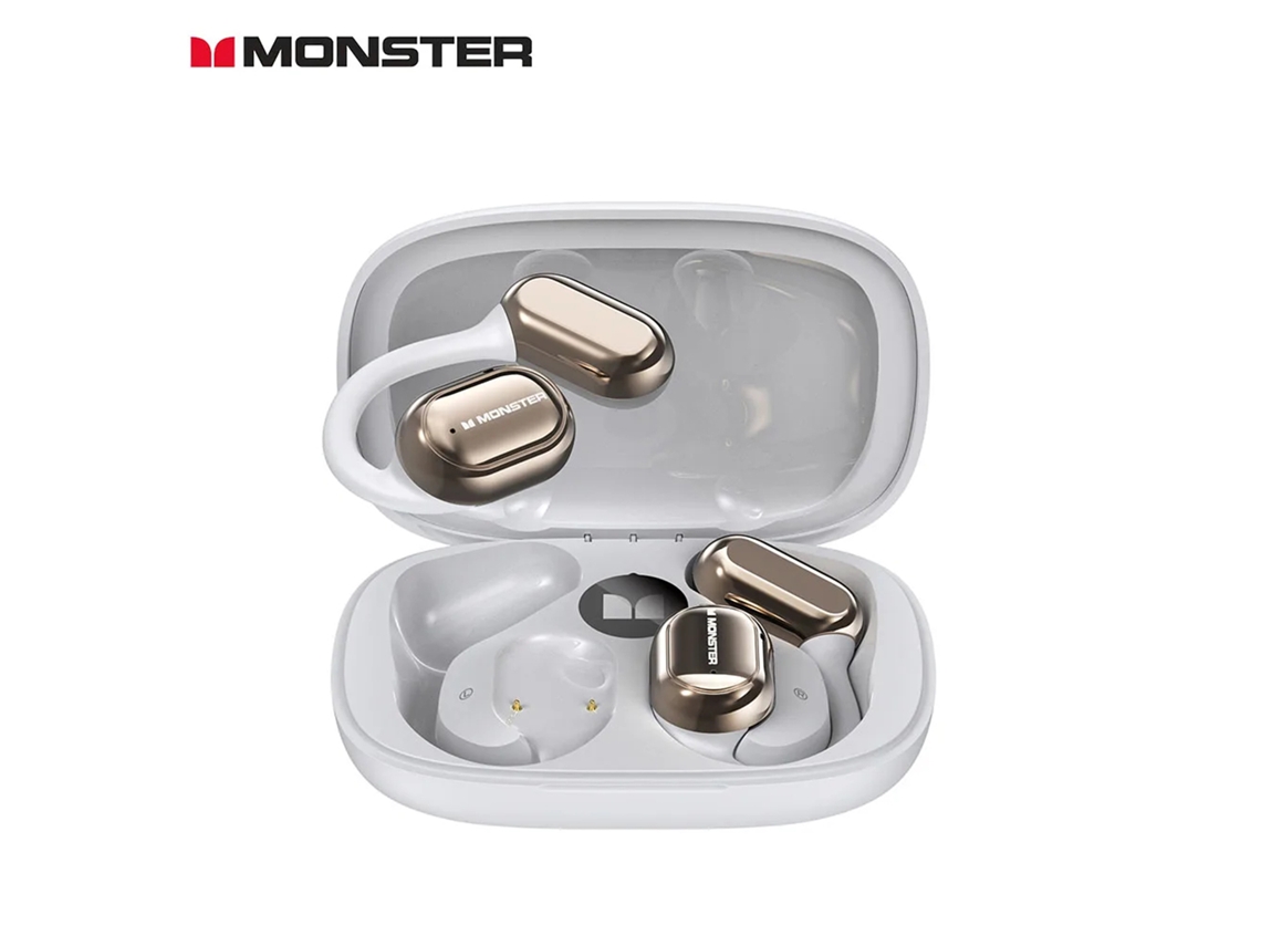 Auriculares Inalámbricos Monster Ac100 Open Ear Bluetooth 5.3 Con Gancho Antideslizante, Cancelación De Ruido Y Clasificación Ipx5 Para Deportes.