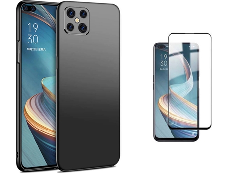 Carcasa y Protector de Pantalla Oppo Reno 4 Z 5G Negro