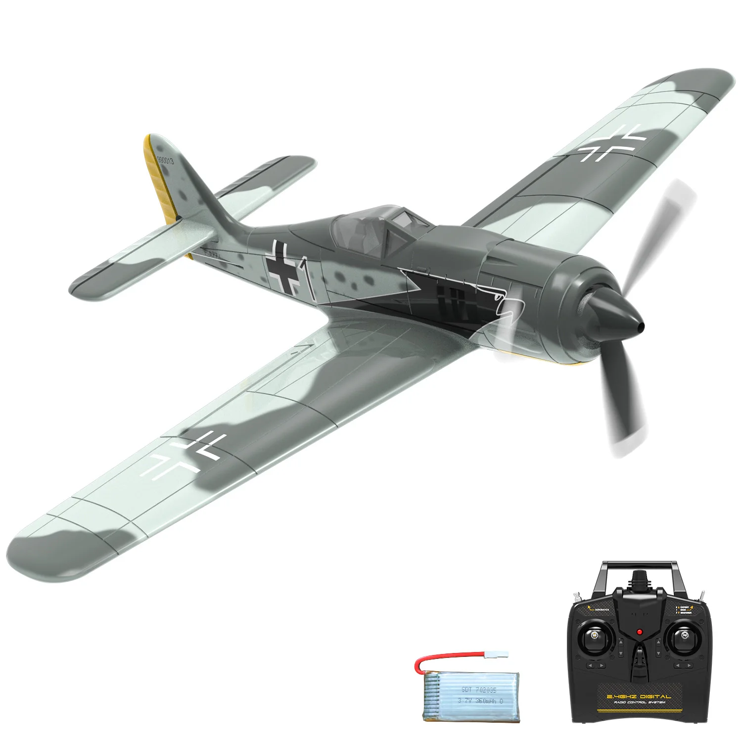 Avião controlado remotamente, equipado com sistema de estabilidade Xpilot e voo acrobático com um único botão. MDUG