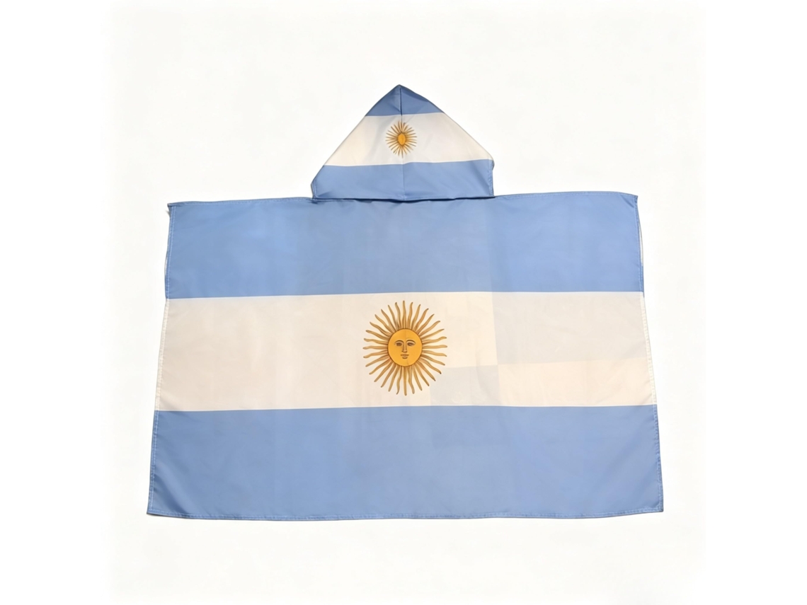 Set Accesorios Hincha Fútbolcapa Bandera Argentina Talla Única (3×5 Pies), Artículos De Animación Deportiva
