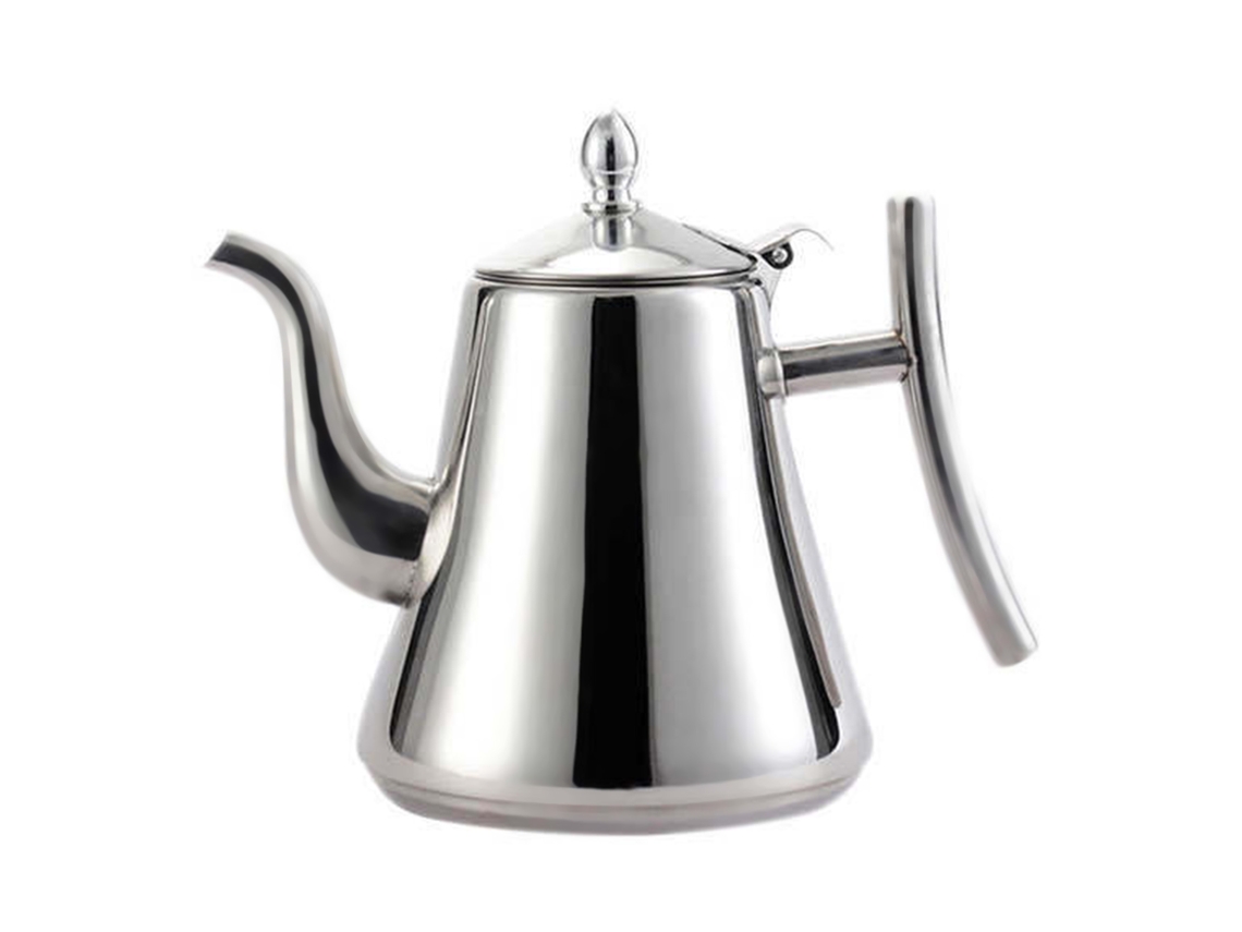 Chaleira De Aço Inoxidável 201 Com Filtro Bico De Ganso Para Café E Chá 1.8l Cozinha Resistente