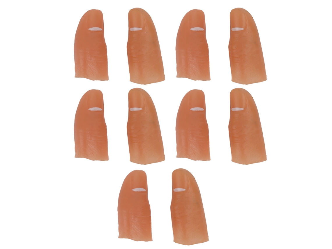 5 Pares De Luces Led Para Pulgar, Funcionan Con Pilas, Fácil Manejo, Luz Para Dedos Falsos, Halloween, Adultos, Blanco