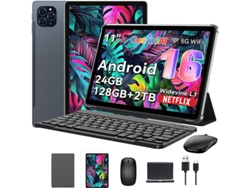 Tablet Zenva T90 11'' 24 GB 128 GB/SD 2 TB, Android 16, 8000 Mah, Gemini Al, con Teclado, Funda, Stcylet, Ratón