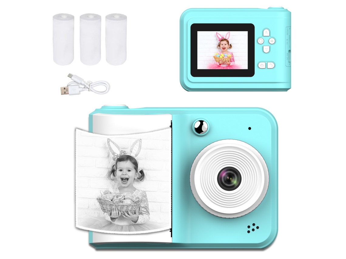Cámara instantánea Cuich Kids con impresión azul