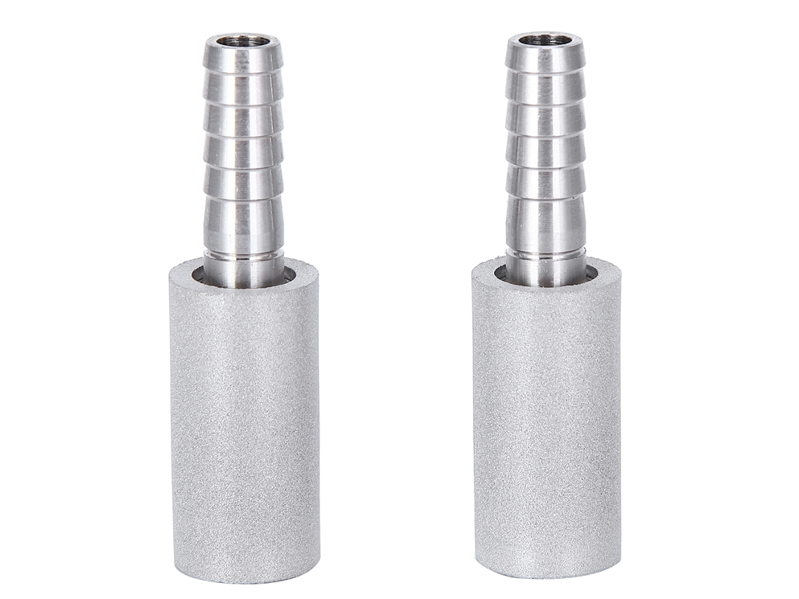 2 Piedras Difusoras De Acero Inoxidable De 0,5 Μm Con Conexión De Púas De 1/4 De Pulgada Para Cervecería.