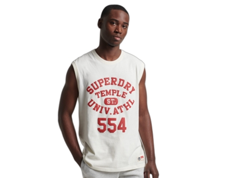 Top de Hombre SUPERDRY Algodón Blanco (S)