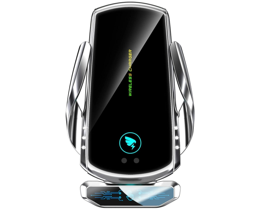 Cargador Inalámbrico Para Coche Compatible Con Iphone, Samsung, Huawei, Etc. Soporte Para Teléfono Con Rotación De 360° E Inducción Electrom