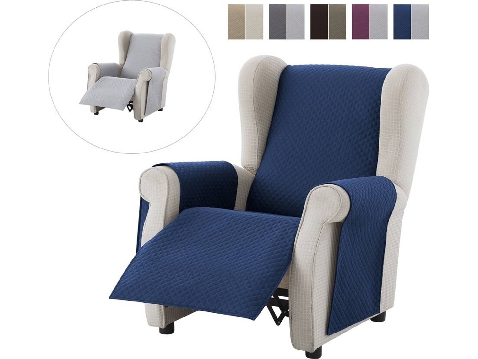 Funda de Sofá TEXTIL HOME Adele (azul - 55 x 220 cm)