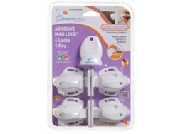 Adesivo DREAMBABY Mag Lock - 4 bloqueios de proteção adesiva + 1 chave