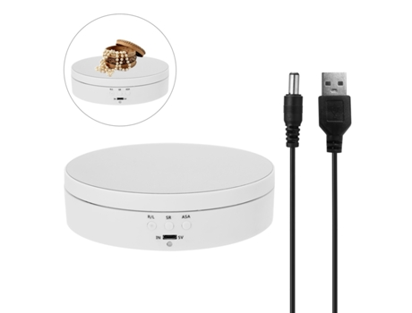 Soporte de mesa giratoria de exhibición eléctrico rotatorio de 360 grados para fotografía, accesorios de Grabación de Vídeo, placa giratoria de exh...