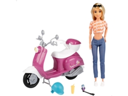 Muñeca con scooter y accesorios Isabella