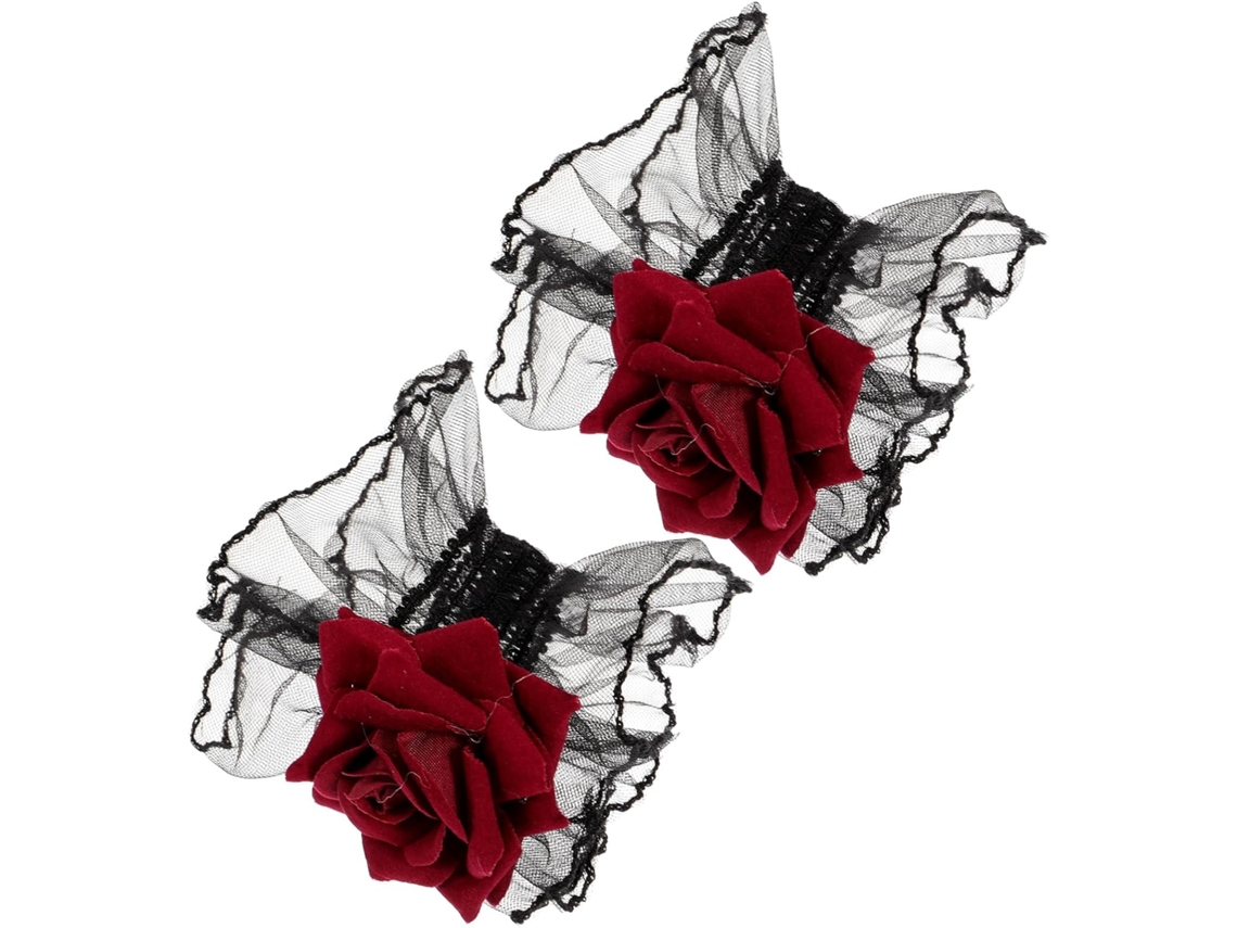 5 Pares De Fundas Para Muñecas De Encaje Estilo Lolita Oscuro