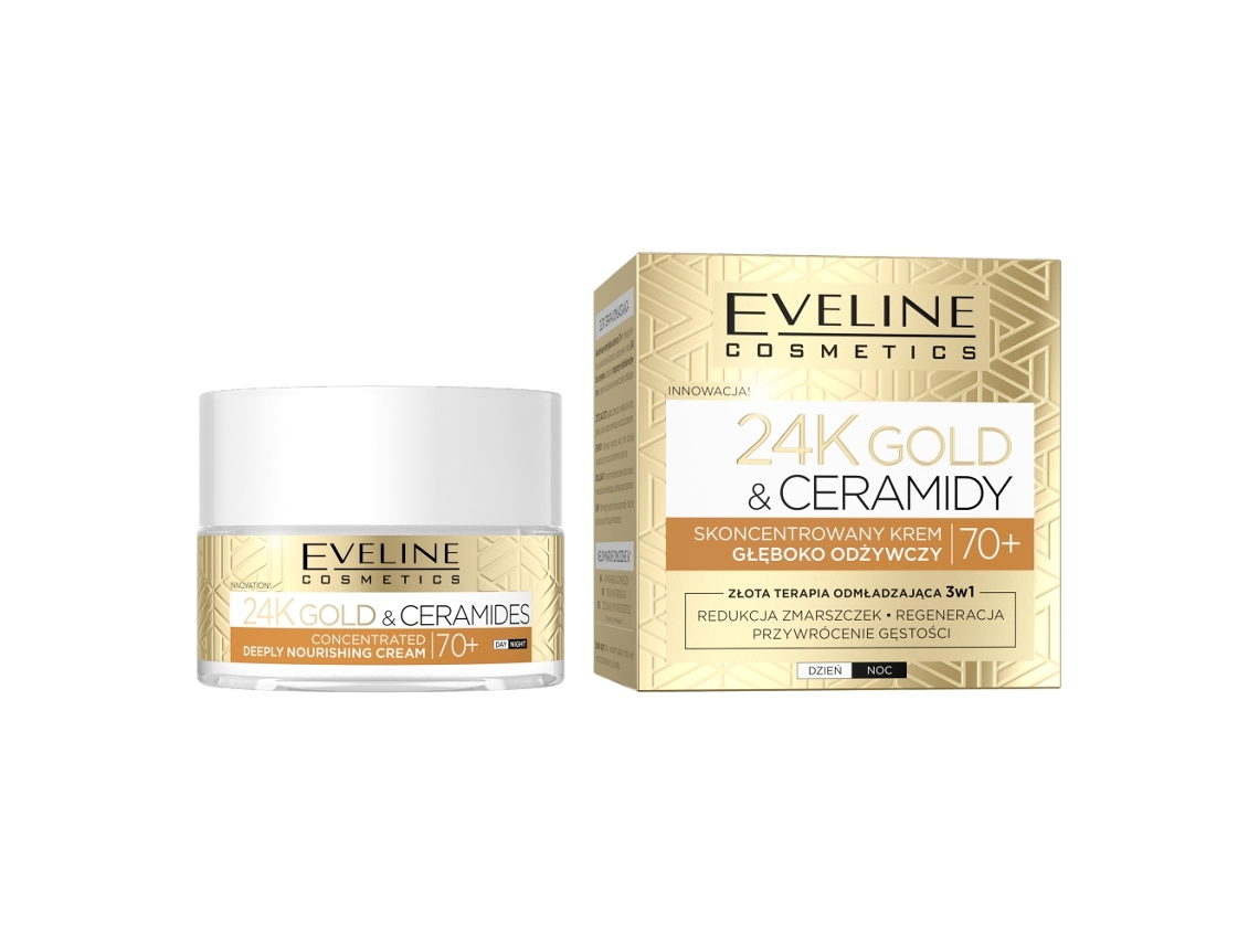 Eveline Anti Aging 24k Gold Ceramide Crema Nutritiva Intensiva Para Pieles Maduras 70, 50ml Eveline Cosmetics