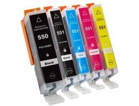 Pack 5 Cartuchos para Canon 550XL / 551XL