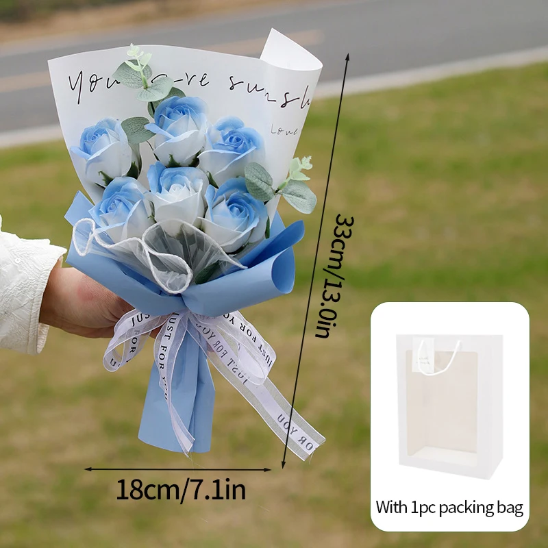 Ramo de jabones para graduación, ramo artificial, regalo de San Valentín MDUG
