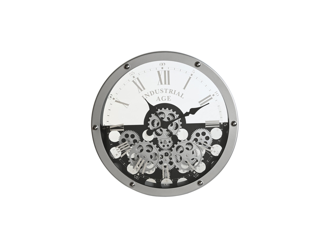 Reloj de pared de metal y cristal con engranajes, 52x8,5x52cm ALEXANDRA HOUSE LIVING