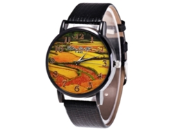 Elegante Reloj De Pulsera De Cuarzo Para Hombre Y Mujer (negro)