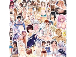 Jinwei-50 Pegatinas De Chicas Anime Impermeables Para Laptop Teléfono Botella De Agua Equipaje Bp-0000225