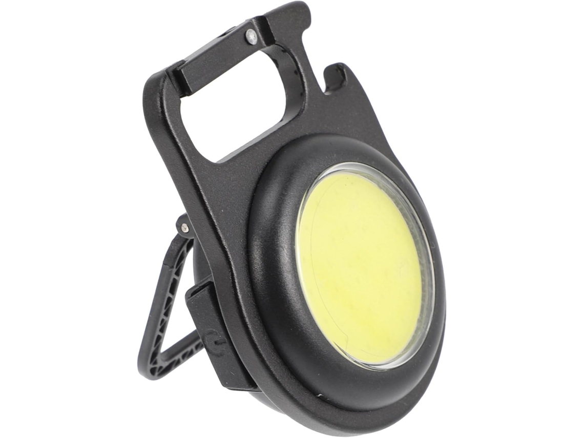 Linterna LED recargable con llave, gancho e imán,