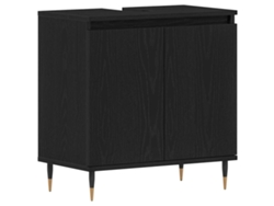 Maison Exclusive - Mueble De Lavabo Para Baño Roble Negro 58 X 33 X 60 Cm