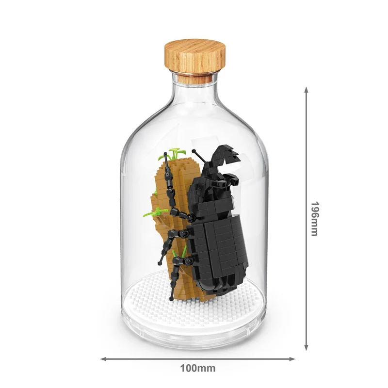 (escarabajo Rinoceronte) Nanobloques De Construcción De Especímenes De Insectos, Juguetes Educativos, Bloques De Construcción En Miniatura