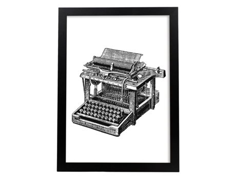 Póster NACNIC de Mã¡Quina de Escribir con Objetos Vintage.
