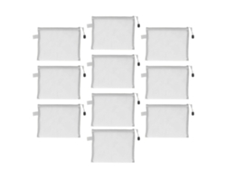 10pcs Funda De Documentos Con Cremallera Impermeable Resistente Al Rasgado Tamaño A5 Organizador De Papeles Gris
