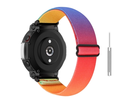 Correa de nailon trenzado transpirable estilo étnico ajustable para Huami Amazfit T-Rex 2 - color del arcoiris