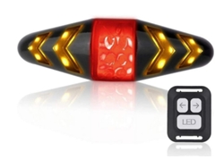 Luz trasera de bicicleta con control remoto IPX2, color negro Yizhood
