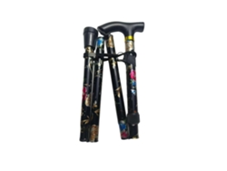 Bastón (1 unidad) - Ajustable y plegable - Ligero - Empuñadura cómoda - Bastón resistente - Plegable