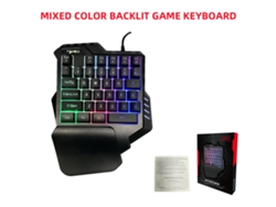 Teclado De Juegos De Una Mano Hxsj G92, Teclado Mini Con Retroiluminación Rgb, 35 Teclas, Usb Cableado
