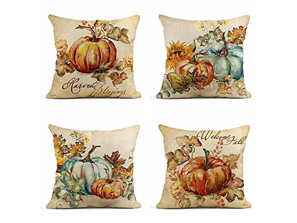 2026-44748-fundas De Almohada De Lino Linjou Set De 4 45x45 Cm Para Sofá Cama Decoración Hogar