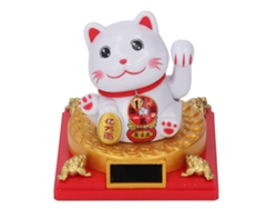 Figura Baok-figure Gato de la Suerte Solar con Brazo Móvil Lucky Gatito Energía Eficiente para Exhibición en el Automóvil