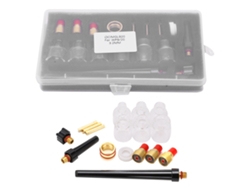 Kit de accesorios para soplete de soldadura - Consumibles de latón - Vaso de vidrio - Boquilla de 2 mm para WP9/20