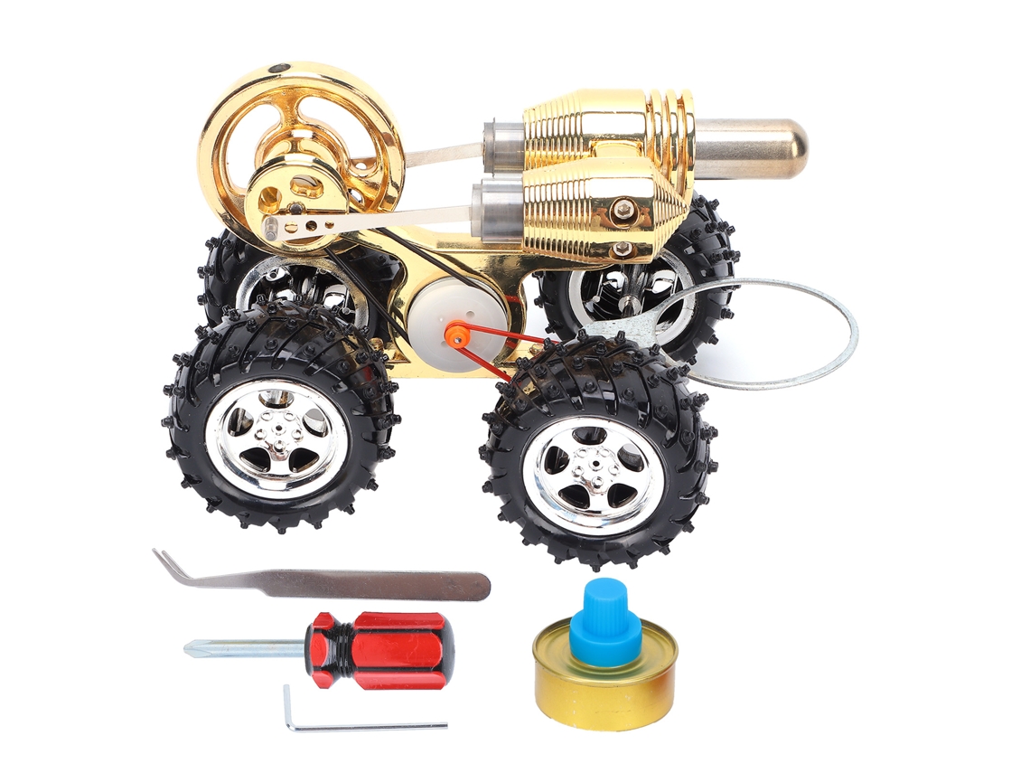 Modelo de motor Stirling para coche en miniatura, kit de ciencia física, juguete de regalo