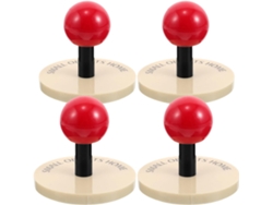 Juego De 4 Ganchos Adhesivos De Plástico Rojo Para Pared, No Requieren Perforación, Duraderos,