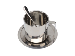 Juego de tazas de café de acero inoxidable de doble pared para el hogar, la oficina, la cafetería y el camping, 260 ml