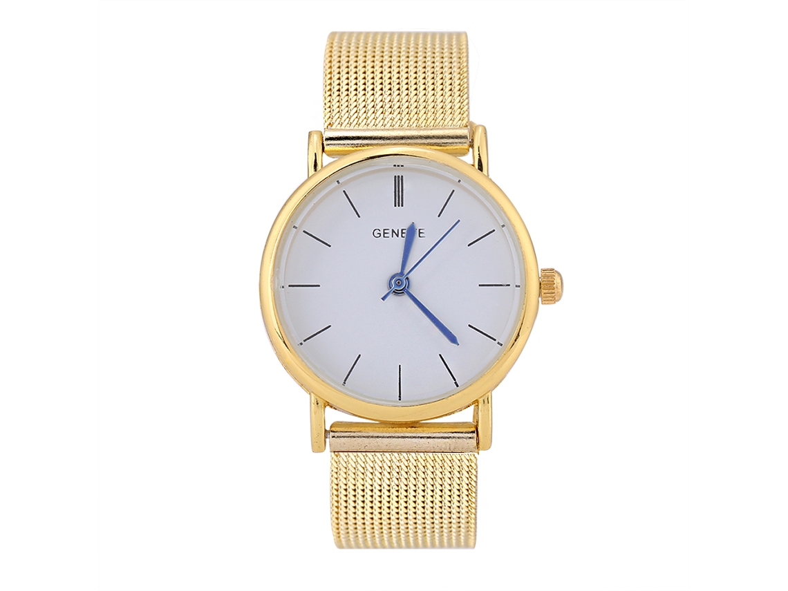 Reloj De Pulsera Redondo Analógico De Cuarzo Unisex Para Parejas Con Correa De Aleación.