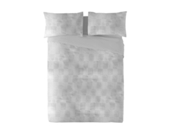 Funda Nórdica Naturals ELBA Gris claro Cama de 135 (220x220 cm)