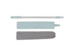Cepillo para polvo de aluminio con mango largo, apertura de 55", elástico, extensible, lavable, contorno plano y largo, de microfibra.