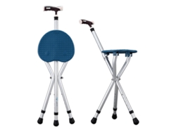 Bastón plegable con asiento para adultos - Aluminio ligero, altura ajustable, portátil, soporte cómodo