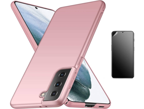 Kit Carcasa Y Protector Samsung S21 Plus Ultimatte Turtleshell Rosa