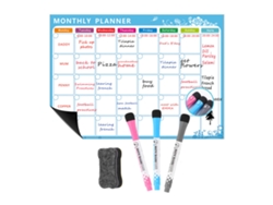 Calendario Magnético Blanco Seco Para Nevera/pared Con Bolígrafos Y Goma De Borrar 16,5*11,8 Pulgadas A3