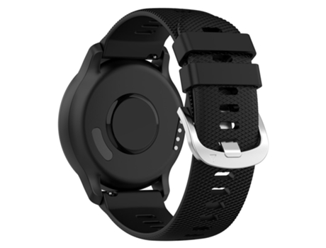 Correa de Silicona 20mm raya cruzada para Garmin VivoMove Trend/Venu Sq 2 - negro