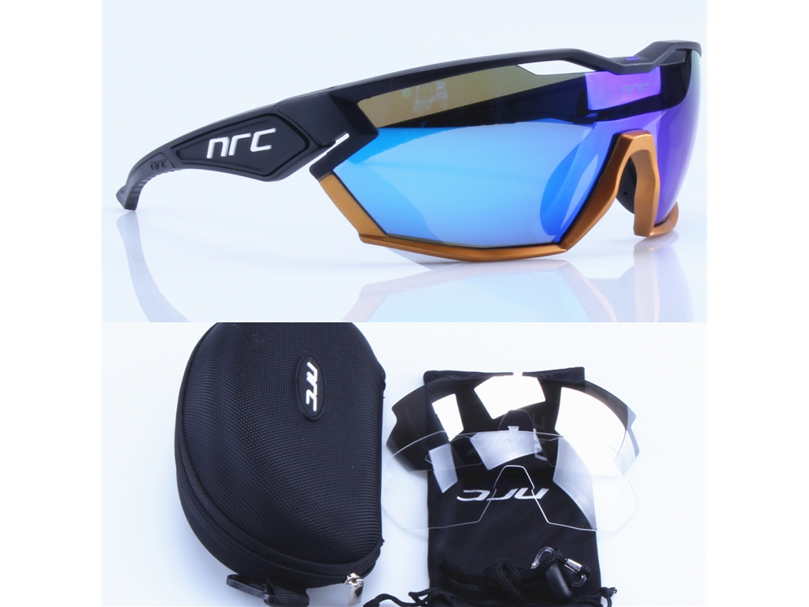 (estilo H) Gafas De Ciclismo Unisex Con 3 Lentes, Protección Uv400.